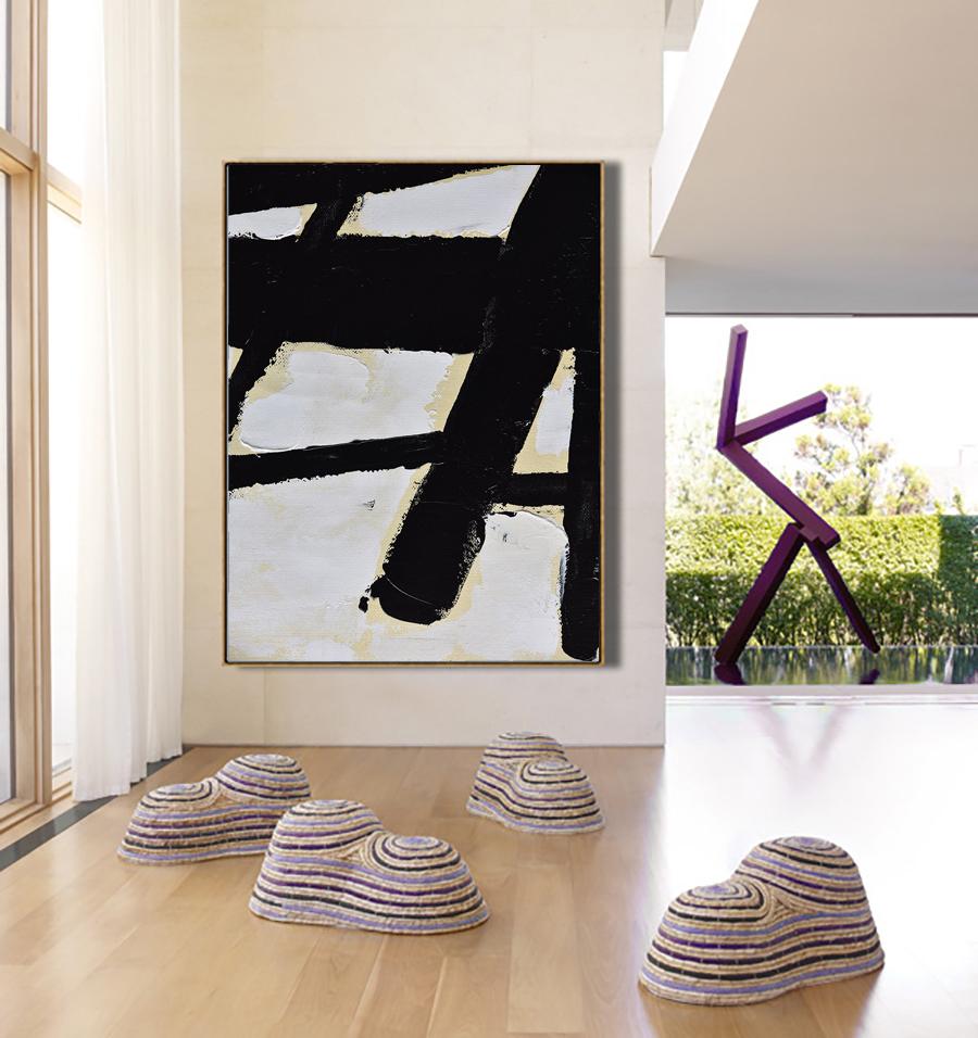 Vertical Palette Knife Minimal Art #C43Y